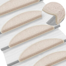 Berkfield Stair Mats 10 pcs 56x17x3 cm Taupe Half Round