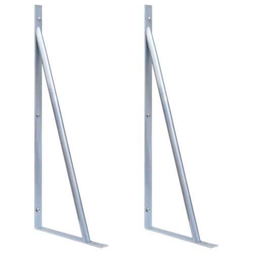 Berkfield Support Brackets for Fence Post 2 pcs Galvanised Steel