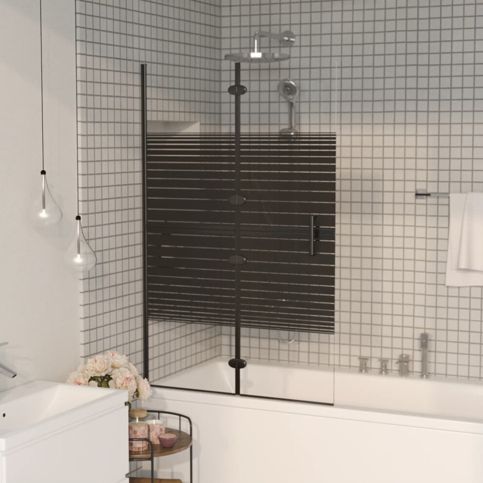 Berkfield Folding Shower Enclosure Esg 80X140 Cm Black 4076611365223