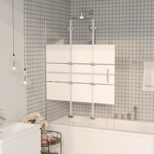 Berkfield Folding Shower Enclosure ESG 100x140 cm White