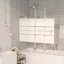Berkfield Folding Shower Enclosure ESG 120x140 cm White