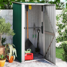 Berkfield Garden Shed Green 118.5x97x209.5 cm Galvanised Steel