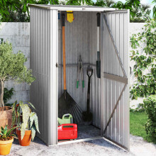 Berkfield Garden Shed Grey 118.5x97x209.5 cm Galvanised Steel