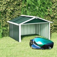 Berkfield Garden Robot Lawnmower Shed 92x97x63 cm Galvanised Steel Green