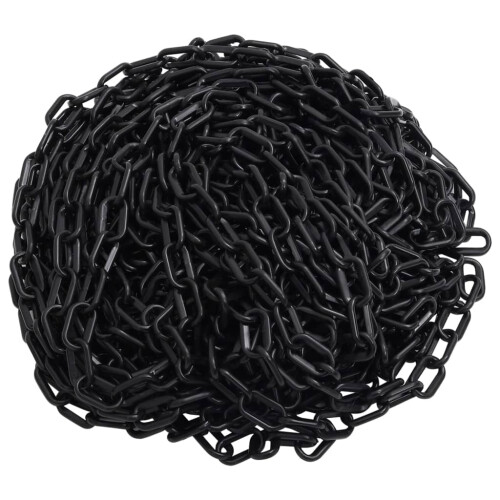 Berkfield Warning Chain Black 30 m ò6 mm Plastic