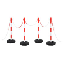 Berkfield Chain Post Set with 10 m Plastic Chain
