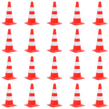 Berkfield Reflective Traffic Cones 20 pcs Red and White 50 cm