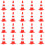 Berkfield Reflective Traffic Cones 20 pcs Red and White 50 cm 1