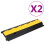 Berkfield Cable Protector Ramps with 2 Channels 2 pcs 100 cm Rubber 1