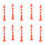 Berkfield Traffic Control Bollards 10 pcs with Chain 75 cm PE 1