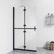 Berkfield Foldable Walk-in Shower Wall Frosted ESG Glass 90x190 cm