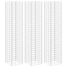 Berkfield Gabion Raised Beds 3 pcs 30x30x200 cm Iron