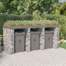 Berkfield Gabion Wall for Garbage Bin 270x91x120 cm Galvanised Iron