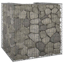 Berkfield Gabion Wall for Garbage Bin Galvanised Steel 110x100x110 cm