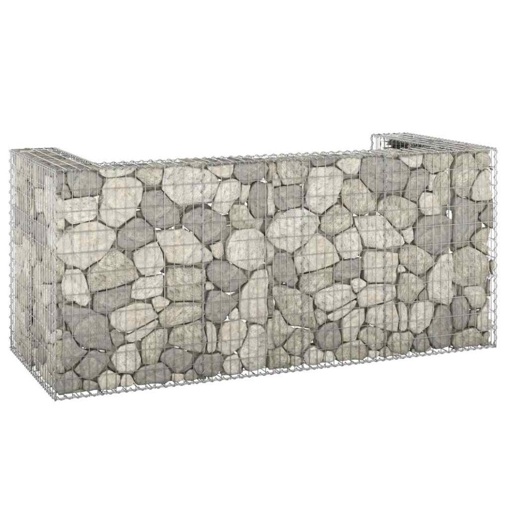 Berkfield Gabion Wall For Garbage Bins Galvanised Steel 254X100x110 Cm 7615536758283