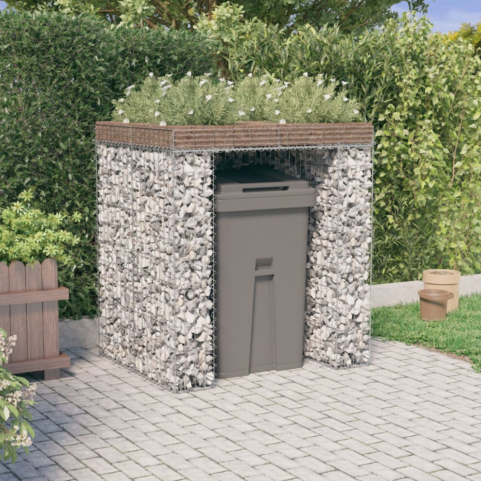 Berkfield Gabion Wall For Garbage Bin 110X91x120 Cm Galvanised Iron 4250596457160