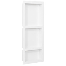 Berkfield Shower Niche with 3 Compartments High Gloss White 41x99x9 cm