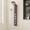 Berkfield Shower Panel System Glass Brown 1