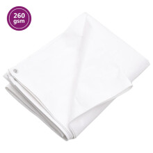 Berkfield Tarpaulin 260 g/m 4x6 m White HDPE