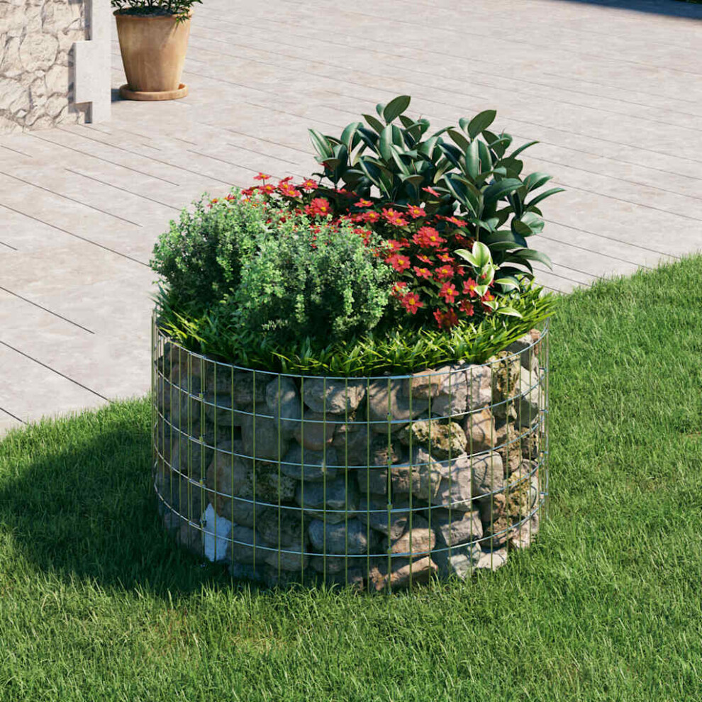 Berkfield Circular Gabion Pole Galvanised Steel Ã²100X50 Cm 945779072783