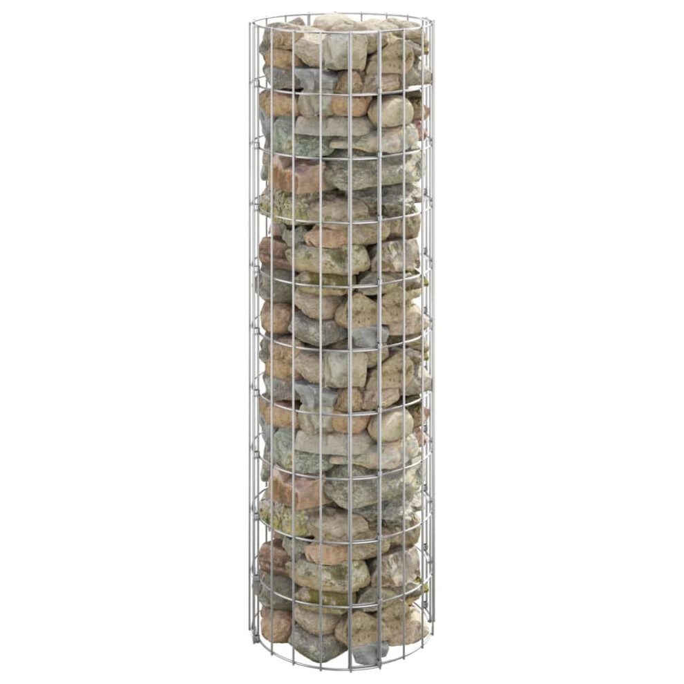 Berkfield Circular Gabion Pole Galvanised Steel Ã²30X100 Cm 8659329326845