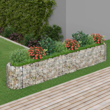 Berkfield Gabion Raised Bed Galvanised Iron 330x50x50 cm