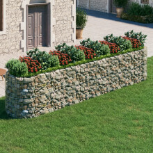 Berkfield Gabion Raised Bed Galvanised Iron 500x100x100 cm