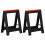 Berkfield Foldable Work Trestles 2 pcs Black and Red Polypropylene 350 kg 1