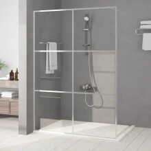 Berkfield Walk-in Shower Wall Silver 140x195 cm Clear ESG Glass