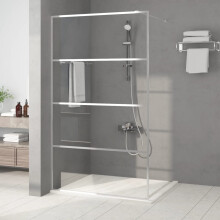Berkfield Walk-in Shower Wall Silver 115x195 cm Clear ESG Glass