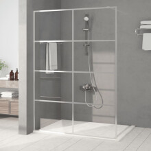 Berkfield Walk-in Shower Wall Silver 140x195 cm Clear ESG Glass