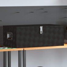 Berkfield Storage Box Black 90x47x33.5 cm Aluminium