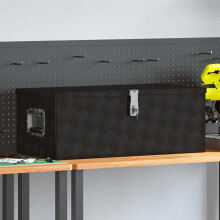 Berkfield Storage Box Black 80x39x30 cm Aluminium