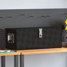 Berkfield Storage Box Black 70x31x27 cm Aluminium