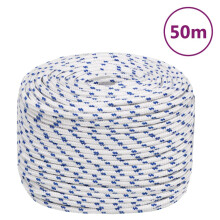 Berkfield Boat Rope White 8 mm 50 m Polypropylene