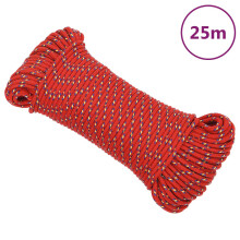 Berkfield Boat Rope Red 5 mm 25 m Polypropylene