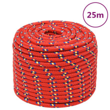 Berkfield Boat Rope Red 12 mm 25 m Polypropylene