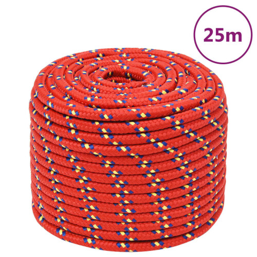 Berkfield Boat Rope Red 12 mm 25 m Polypropylene