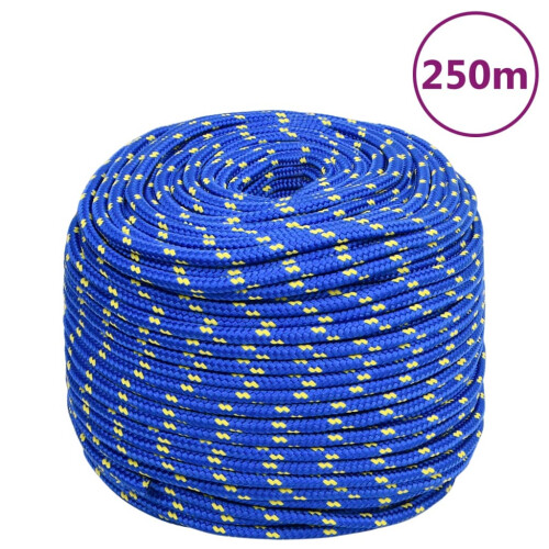 Berkfield Boat Rope Blue 8 mm 250 m Polypropylene