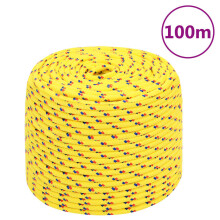Berkfield Boat Rope Yellow 10 mm 100 m Polypropylene