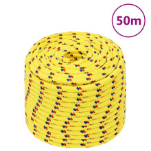 Berkfield Boat Rope Yellow 14 mm 50 m Polypropylene