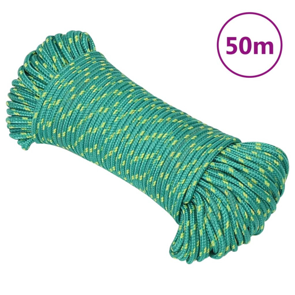 Berkfield Boat Rope Green 3 Mm 50 M Polypropylene 6099918615837