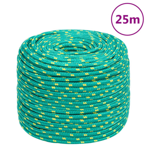 Berkfield Boat Rope Green 10 mm 25 m Polypropylene