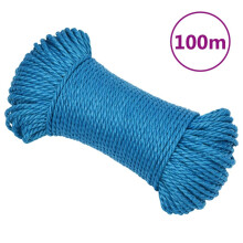 Berkfield Work Rope Blue 8 mm 100 m Polypropylene