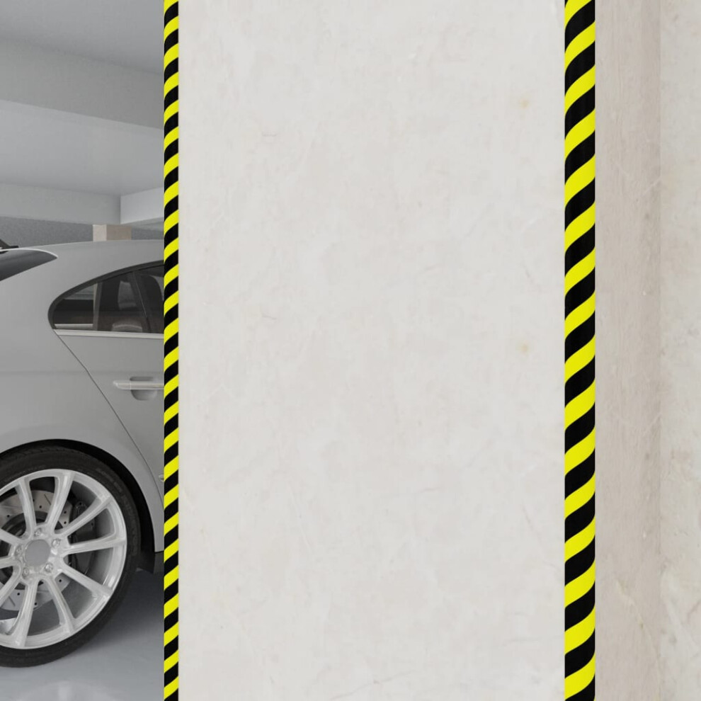 Berkfield Corner Protectors 2 Pcs Yellow&Black 4X3x100 Cm Pu