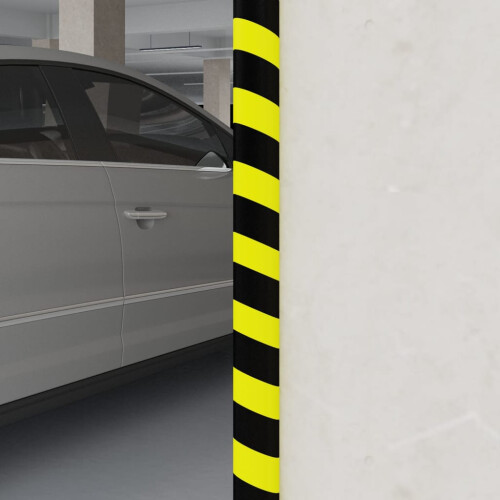 Berkfield Corner Protector Yellow&Black 4x3x100 cm PU