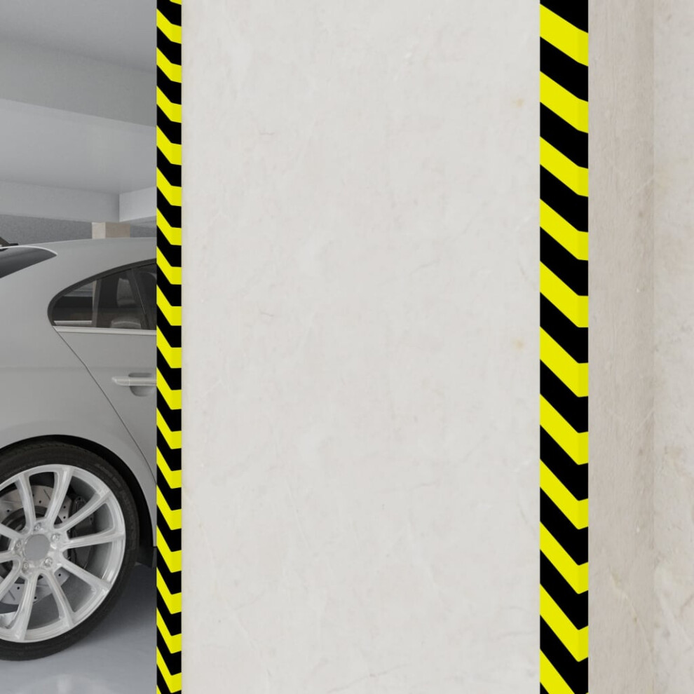 Berkfield Corner Protectors 2 Pcs Yellow&Black 6X2x101.5 Cm Pu
