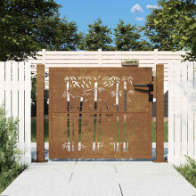 Berkfield Garden Gate 100x75 cm Corten Steel Square Design