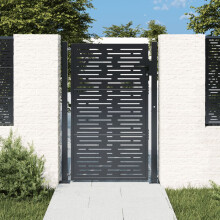 Berkfield Garden Gate Anthracite 100x125 cm Steel Square Design