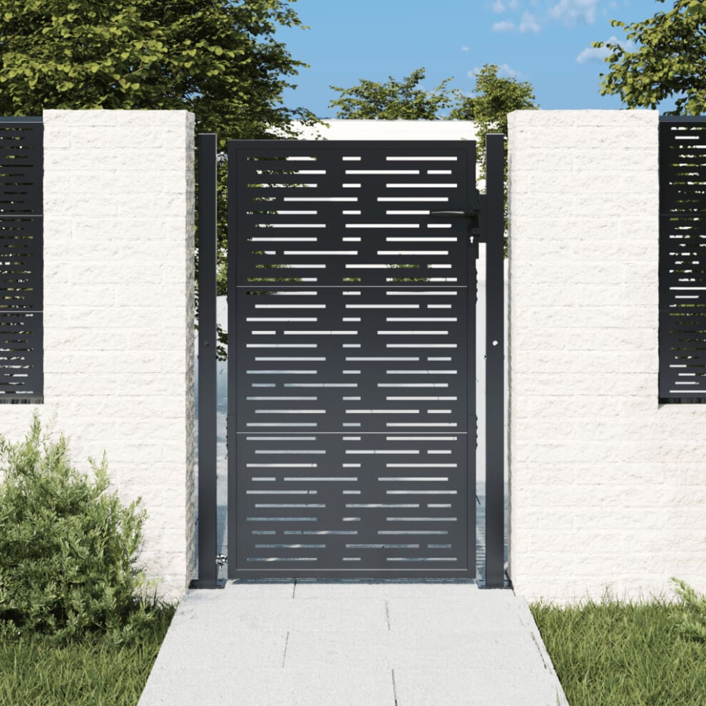 Berkfield Garden Gate Anthracite 100X125 Cm Steel Square Design 9405652954915